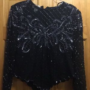 Vintage 80s beaded top.